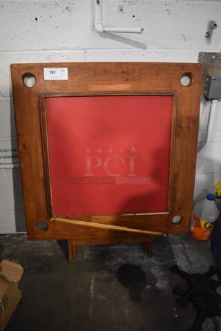 Wooden Folding Card Table. 34x34x31