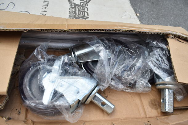 BRAND NEW SCRATCH AND DENT! Regency 600PR103K 10 Pan End Load Half Height Bun / Sheet Pan Rack - Unassembled - Image 3 of 4