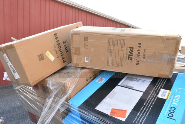 28 IN ORIGINAL BOX! Items Including Nehoo Cold Therapy System WLC-01, Pyle PPHP2835B Dual 8 Inch Portable Speaker, NutriChef High Borosilicate Glass Food Container, PKAIRFR48.5 NutriChef Air Fryer Infrared Convection Halogen Oven Countertop, 2 Box PPHP2835B Pyle Dual 8 Inch Portable Speaker, 2 Max Cold Box Fan, SereneLife SLBKSGRY Home Mechanic Bicycle Repair Stand. 28 Times Your Bid!  - Image 7 of 12