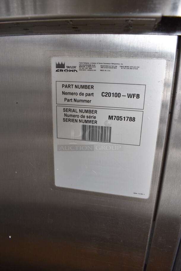 2018 Taylor Model C709-27 Stainless Steel Commercial Air Cooled Single Flavor Soft Serve Ice Cream Machine w/ Taylor Model C20100-WFB 10 Head Flavor Blast and Color Touch Panel for Flavor Burst on Commercial Casters. 208-230 Volts, 1 Phase. 23x33x61 - Image 7 of 9