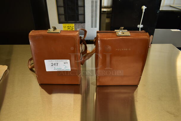 Polaroid J33 Land Camera w/ 2 Brown Cases. - Image 2 of 12