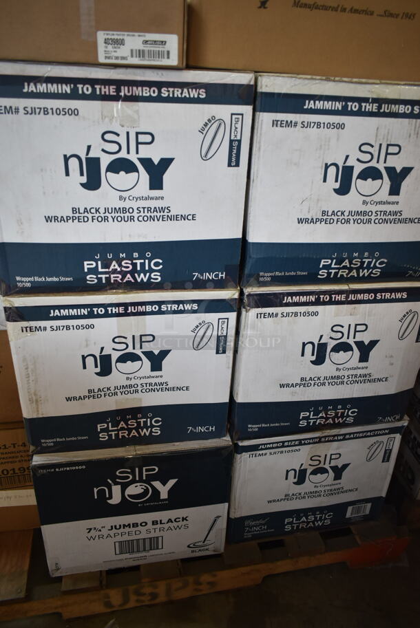 PALLET LOT of 42 BRAND NEW IN BOX! Arcoroc 8009524 Wine Glasses, Prime Source Paper Straws, Brown Paper Bags, NetChoice 420282 Straws, 510199 Straws, Sip N Joy 7" Straws, Cellocore Straws, Bormior Rocco 4912Q016 Rocks Glasses. 42 Times Your Bid! - Image 7 of 11