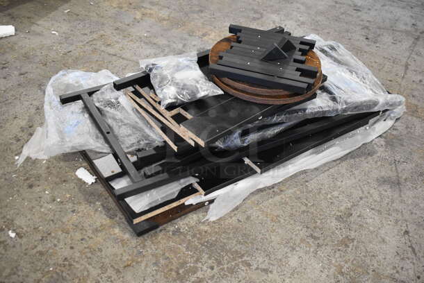 BRAND NEW SCRATCH AND DENT! Black Metal Pieces - Image 3 of 5