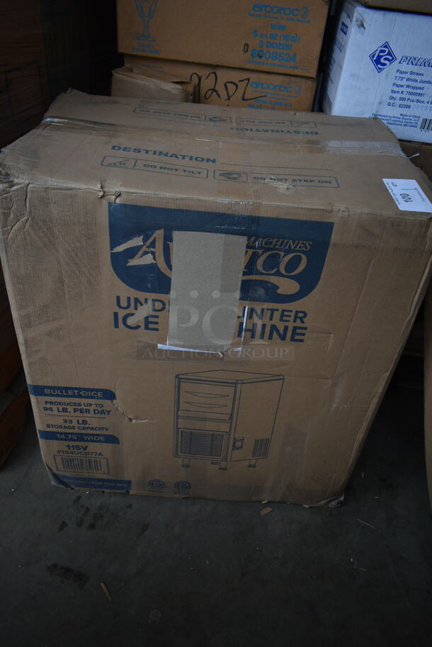 BRAND NEW IN BOX! Avantco 194UCB77A Stainless Steel Commercial Self Contained Undercounter Bullet Ice Machine - 96 lb. 115 Volts, 1 Phase.  - Image 2 of 3