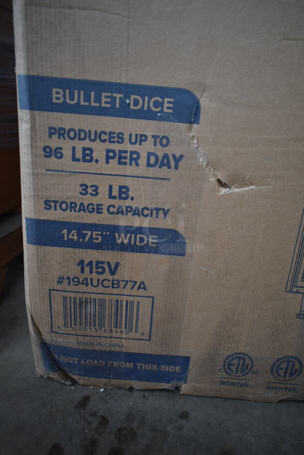 BRAND NEW IN BOX! Avantco 194UCB77A Stainless Steel Commercial Self Contained Undercounter Bullet Ice Machine - 96 lb. 115 Volts, 1 Phase.  - Image 3 of 3