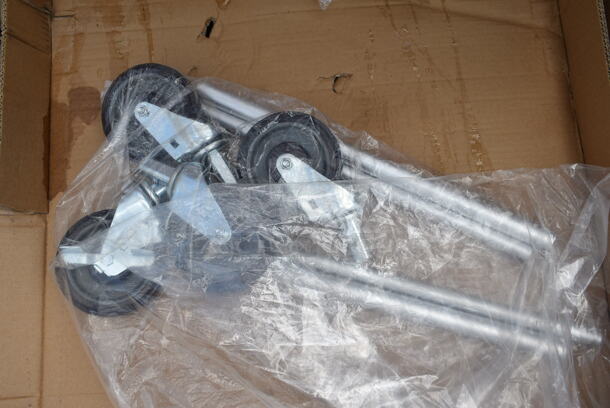 BRAND NEW SCRATCH AND DENT! Regency 600PR103K 10 Pan End Load Half Height Bun / Sheet Pan Rack - Unassembled - Image 4 of 7