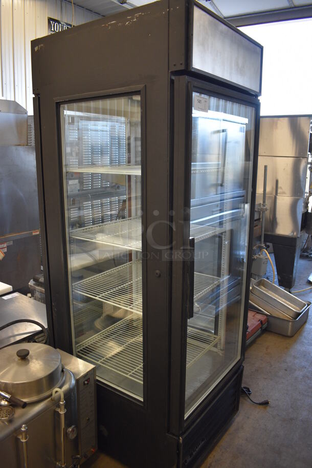 True G4SM-23PT Metal Commercial Single Door Pass Through Reach In Cooler Merchandiser w/ Poly Coated Racks. 115 Volts, 1 Phase. 27x33x79. Tested and Powers On But Does Not Get Cold - Image 2 of 7