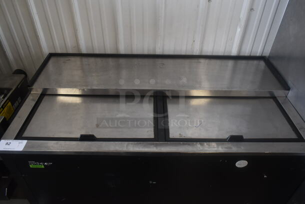 Turbo Air TBC-50SB-N6 Stainless Steel Commercial Back Bar Bottle Cooler w/ 2 Sliding Lids. 115 Volts, 1 Phase. Tested and Working! - Image 3 of 6