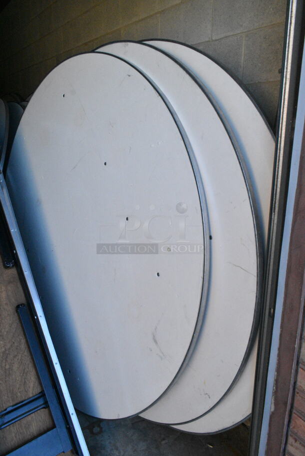 7 Round Folding Table. 72x72x30, 60x60x30. 7 Times Your Bid!  - Image 3 of 5