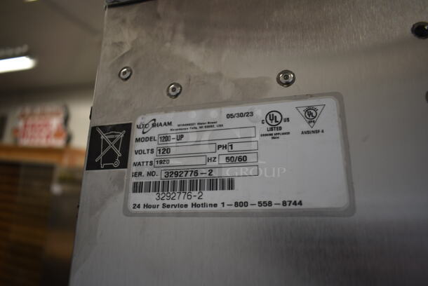 BRAND NEW SCRATCH AND DENT! 2023 Alto Shaam 1200-UP Stainless Steel Commercial 2 Half Size Door Warming Cabinet on Commercial Casters. Stock Picture Used as Gallery. 120 Volts, 1 Phase. Cannot Test Due To Cut Power Cord - Image 2 of 6
