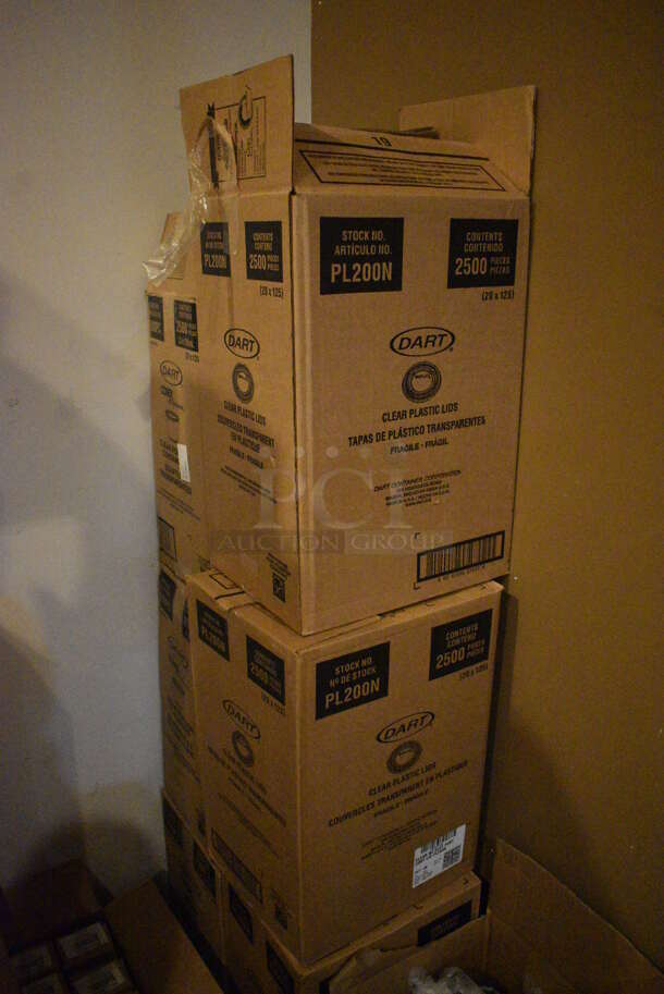 ALL ONE MONEY! Lot of Various Boxes of Paper Product Including Plastic Lids and Plastic Skull Mugs. BUYER MUST REMOVE. (glass room - off of bar area)  - Image 7 of 8