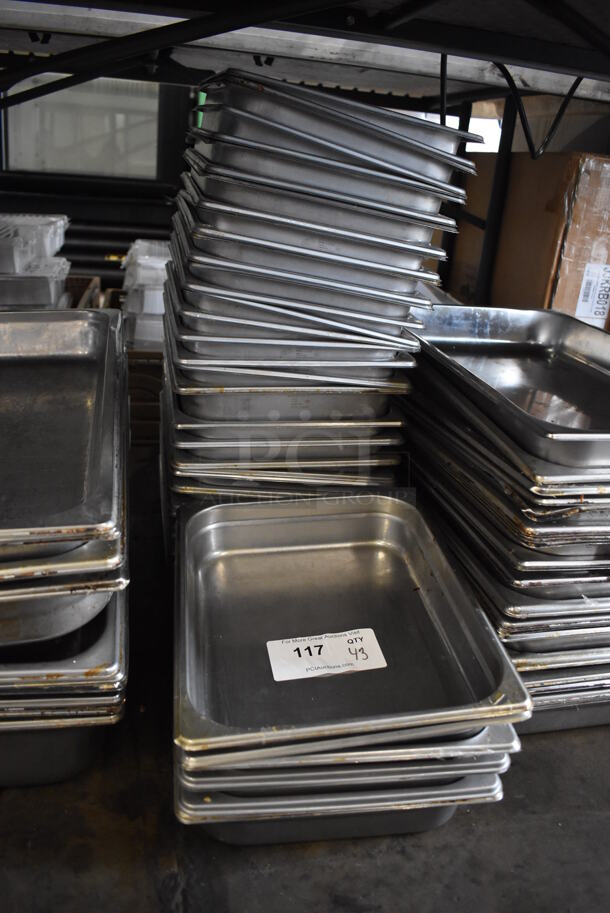 43 Stainless Steel Half Size Drop In Bins. 1/2x2.5. 43 Times Your Bid! - Image 3 of 3