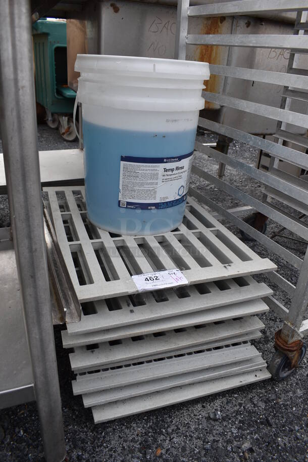 ALL ONE MONEY! Lot of Poly Shelf Pieces and Temp Rinse Cleaner. - Image 3 of 6