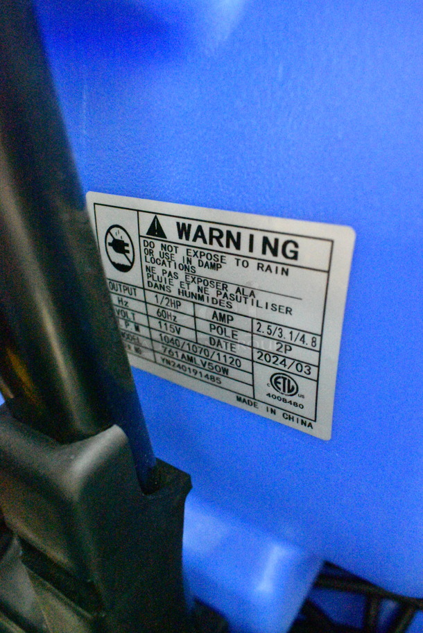 2 BRAND NEW SCRATCH AND DENT! 2024 Lavex 761AMLV50W 3-Speed Compact Air Mover with Telescoping Handle and Wheels. 115 Volts, 1 Phase. 2 Times Your Bid! Tested and Working! - Image 8 of 9