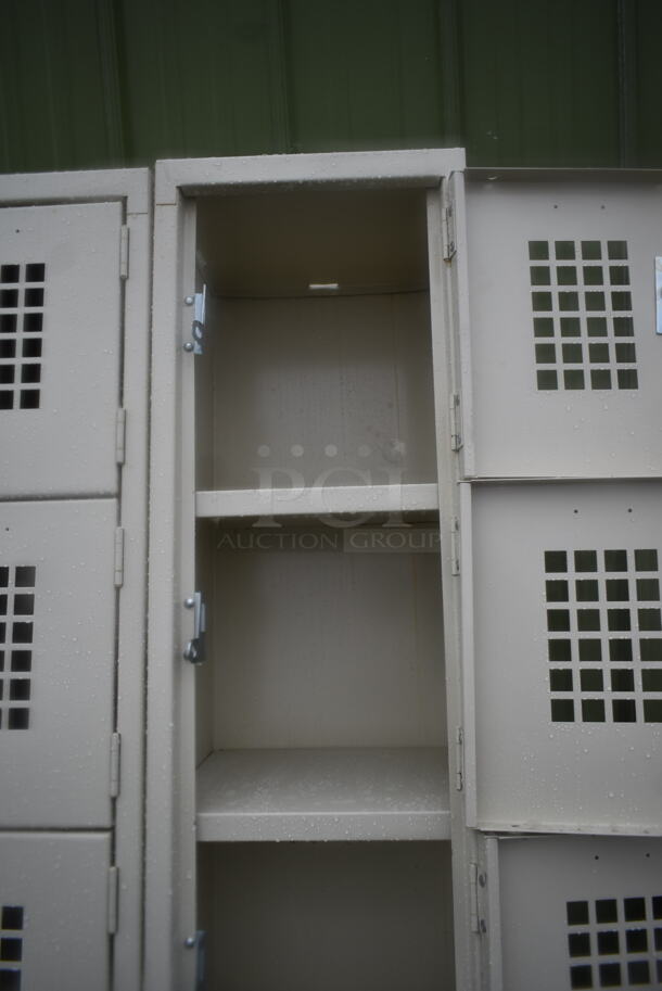 BRAND NEW SCRATCH AND DENT! Metal 18 Cubby Locker.  - Image 6 of 6