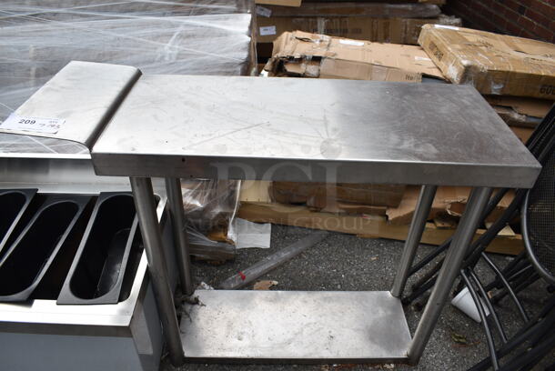 Stainless Steel Commercial Table w/ Metal Under Shelf.  - Image 3 of 3
