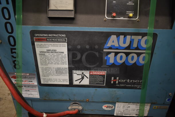 Hertner TN-12-450 Auto 1000 Metal Industrial Forklift Battery Charger. 208/240/480 Volts, 3 Phase.  - Image 4 of 6