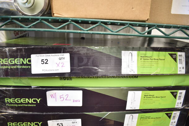 2 BRAND NEW SCRATCH AND DENT! Regency 600PRW812 1.15 GPM Wall-Mounted Pre-Rinse Faucet with 8" Centers and 12" Add-On Faucet and Regency 600PRW8X 1.15 GPM Wall-Mounted Pre-Rinse Faucet with 8" Centers. 2 Times Your Bid! - Image 2 of 4