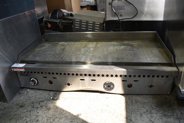 BRAND NEW SCRATCH AND DENT! Vulcan VCRG48-11 Stainless Steel Commercial Countertop Natural Gas 48" Countertop Griddle with Manual Controls. 100,000 BTU - Image 2 of 5