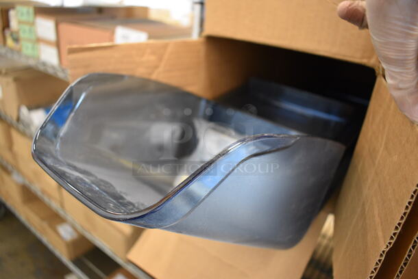 BRAND NEW IN BOX! Rubbermaid Blue Poly Scoop. 9x6x29
