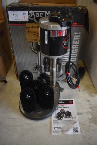 BRAND NEW IN BOX! Bar Maid A-200 Metal Commercial Countertop Upright Bar Glass Washer. 115 Volts, 1 Phase. 10x16x19. Tested and Working!