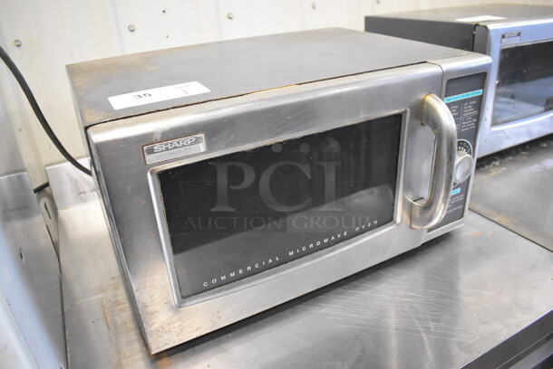 Sharp R-21LCF Stainless Steel Commercial Countertop Microwave Oven. 120 Volts, 1 Phase. 20.5x17x12 - Image 4 of 6