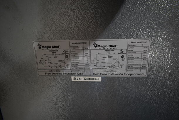 Magic Chef HMR330SE Metal Mini Cooler. 115 Volts, 1 Phase. Tested and Working! - Image 4 of 4
