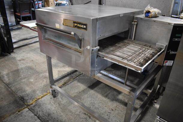Lincoln Impinger 1116-000-A Stainless Steel Commercial Floor Style Natural Gas Powered Conveyor Pizza Oven on Commercial Casters. 72x40x42.5 - Image 9 of 11