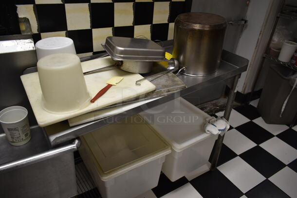 Stainless Steel Commercial Right Side Clean Side Dishwasher Table. Does Not Include Contents. (kitchen) - Image 2 of 4