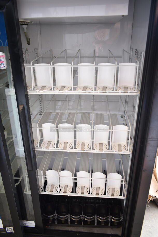 2014 True GDM-41SL-60-LD Metal Commercial 2 Door Reach In Cooler Merchandiser w/ Poly Coated Racks. 115 Volts, 1 Phase. Cannot Test Due To Cut Power Cord - Image 2 of 5