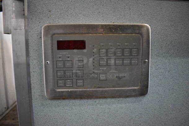 Vollrath 37050-2494-CNB Stainless Steel Commercial Electric Powered 5 Well Steam Table w/ Sneeze Guard and Tray Slide on Commercial Casters. 208 Volts, 1 Phase. 92x45x48 - Image 7 of 8