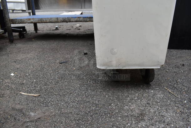 White Poly Ingredient Bin on Commercial Casters.  - Image 3 of 3