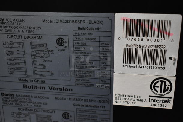 BRAND NEW SCRATCH AND DENT! Danby DIM32D1BSSPR Stainless Steel 32lb 15" Stainless Steel Built-In Ice Maker  115 Volts, 1 Phase. Tested and Working! - Image 5 of 5
