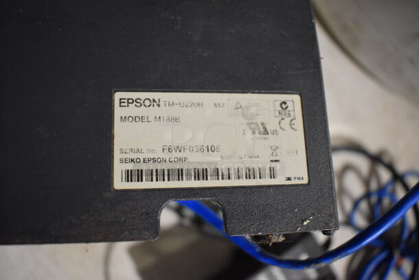 Epson M188B Countertop Receipt Printer. 6.5x10x6 - Image 4 of 4