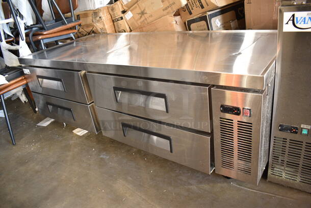 BRAND NEW SCRATCH AND DENT! 2024 Avantco 178CBE72HC Stainless Steel Commercial 4 Drawer Chef Base on Commercial Casters. 115 Volts, 1 Phase. Tested and Working! - Image 2 of 8