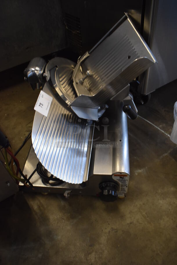 Globe Stainless Steel Commercial Countertop Meat Slicer w/ Blade Sharpener. 28x24x21. Tested and Working! - Image 2 of 5