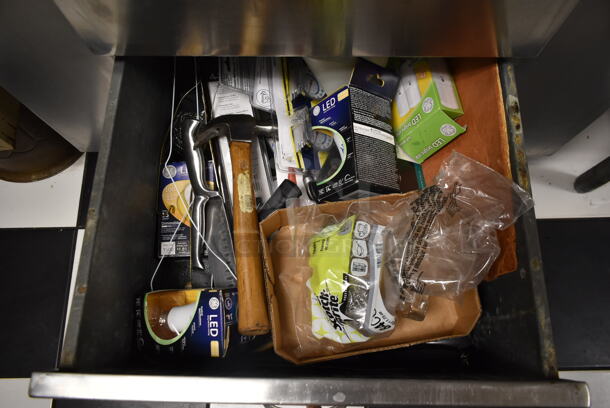 Stainless Steel Commercial Table w/ 2 Drawers and Butcher Block Tabletop. (kitchen) - Image 6 of 6
