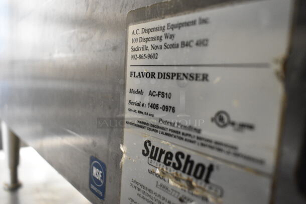 SureShot AC-FS10 Stainless Steel Commercial Countertop Flavor Dispenser. 120 Volts, 1 Phase.  - Image 5 of 5