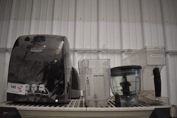 ALL ONE MONEY! Tier Lot of Various Poly Items Including Paper Towel Dispensers, Pitchers - Image 1 of 4