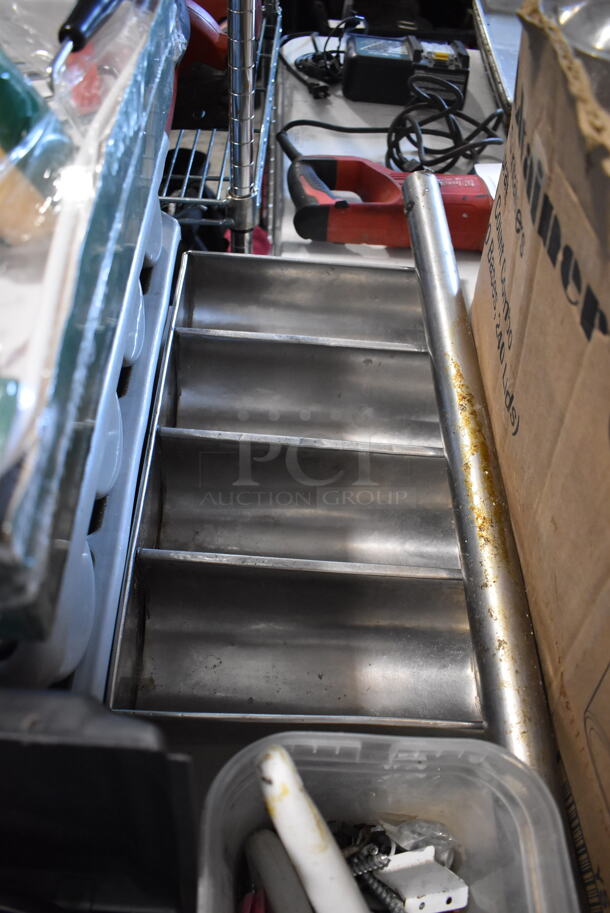 ALL ONE MONEY! Lot of Various Items Under Table Including Poly Silverware Bins, Painting Supplies and Plastic Lids - Image 5 of 12