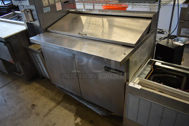 2015 Continental SW48-18M Stainless Steel Commercial Sandwich Salad Prep Table Bain Marie Mega Top. 115 Volts, 1 Phase. Tested and Working!