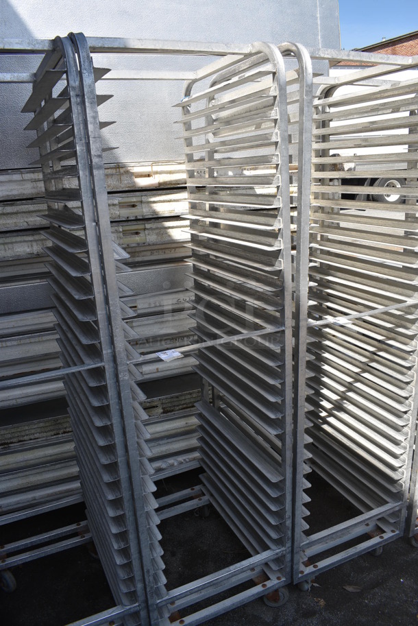 Metal Commercial Pan Transport Rack on Commercial Casters. 20.5x26x74 - Image 2 of 3