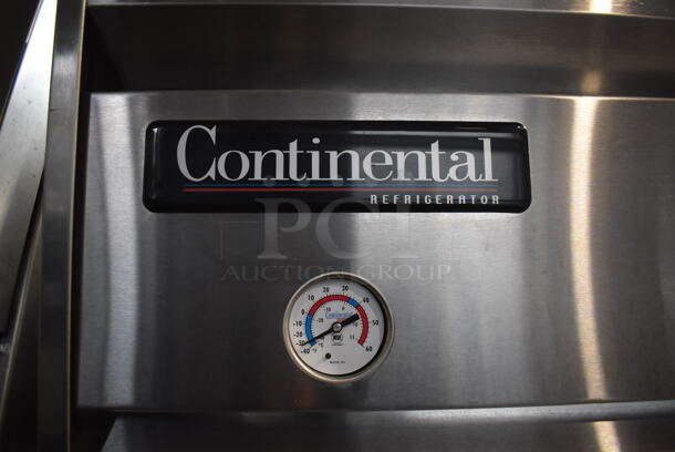 Continental 1RE Stainless Steel Commercial Single Door Reach In Cooler w/ Poly Coated Racks on Commercial Casters. 115 Volts, 1 Phase. 29x34x83. Tested and Working! - Image 3 of 6