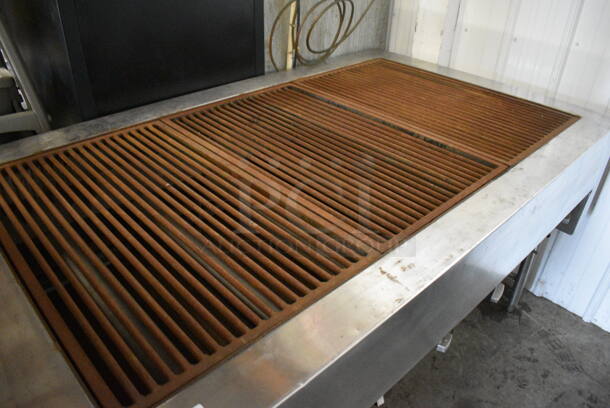 Stainless Steel Commercial Natural Gas Powered Floor Style Charbroiler Grill on Metal Legs. 71.5x42x37 - Image 3 of 4