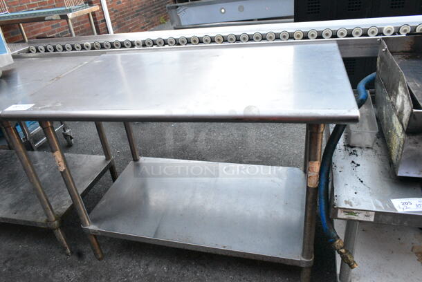 Stainless Steel Table w/ Metal Under Shelf.  - Image 1 of 3