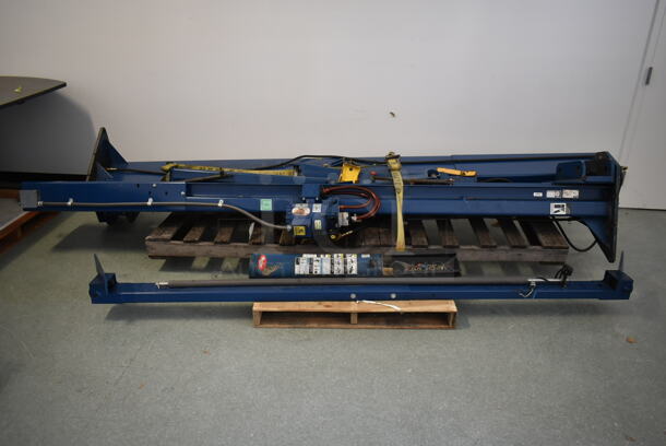 Dover AB-1028-B Blue Metal Car Lift. Was In Working Condition When Class Ended. BUYER MUST REMOVE. (Main Building)