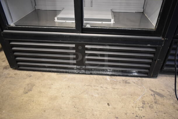 QBD CD45S Metal Commercial 2 Door Reach In Cooler Merchandiser w/ Poly Coated Racks and Drink Sliders. 115 Volts, 1 Phase. Tested and Working! - Image 4 of 9