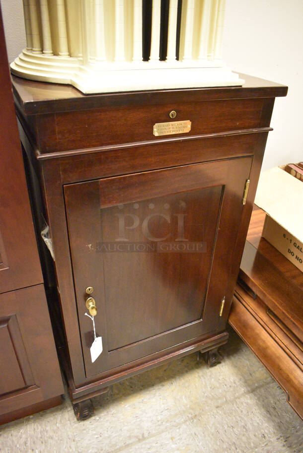CUSTOM MADE! Wooden Single Door Cigar Humidor w/ Contents. - Image 9 of 9