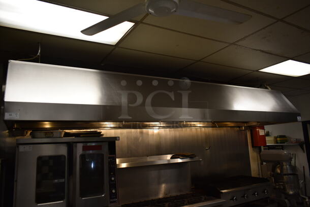 14.5' Stainless Steel Commercial Grease Hood w/ Lights and Filters. BUYER MUST REMOVE: This Item CANNOT Be Transported; Must Pick Up By Appointment Only. (kitchen) - Image 2 of 5