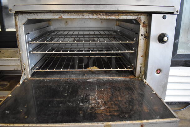 Vulcan Stainless Steel Commercial Natural Gas Powered 6 Burner Range w/ Oven, Back Splash and Over Shelf on Commercial Casters. 36x35x59 - Image 7 of 7